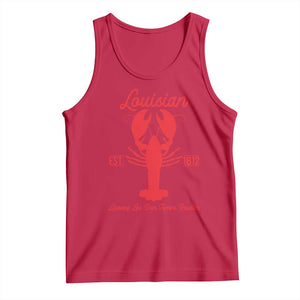 Louisiana Crawfish Tank Top Laissez Les Bon Temps Rouler 1812 TS09 Red Print Your Wear