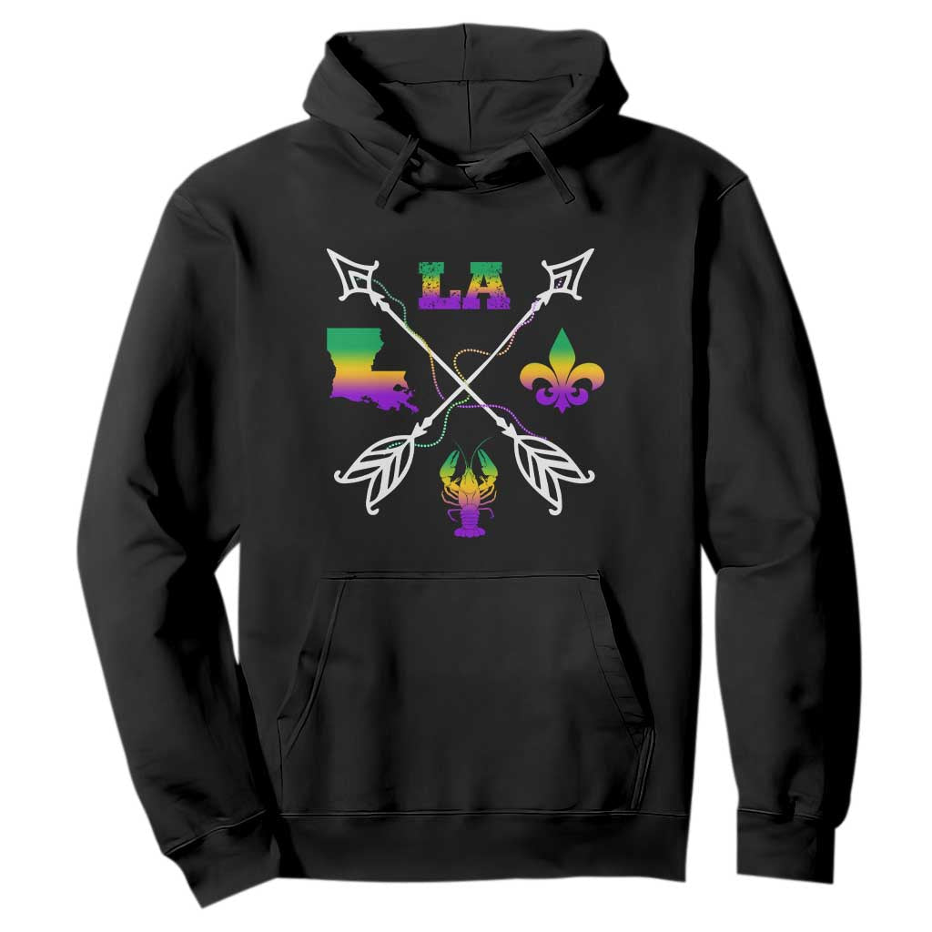 Louisiana Mardi Gras Hoodie Crawfish Fleur De Lis TS09 Black Print Your Wear