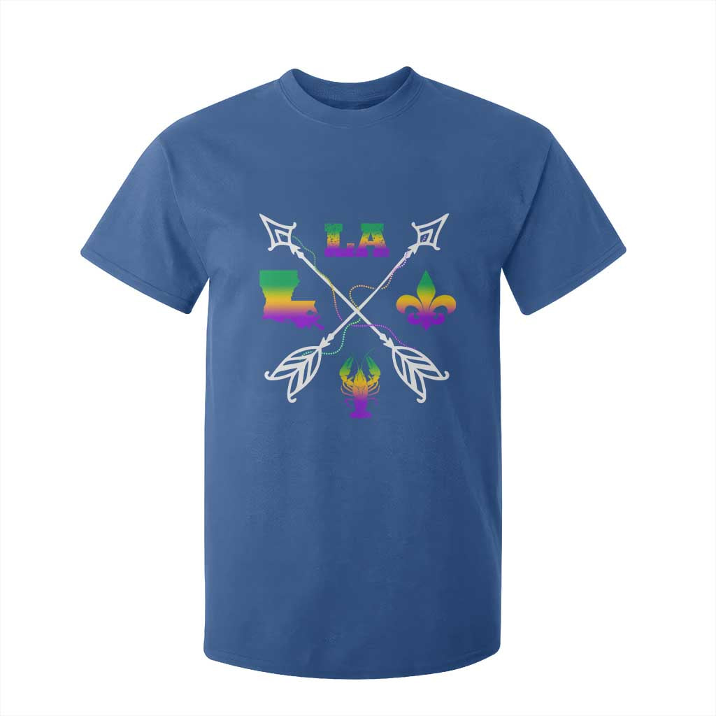 Louisiana Mardi Gras T Shirt For Kid Crawfish Fleur De Lis TS09 Royal Blue Print Your Wear