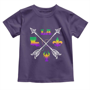 Louisiana Mardi Gras Toddler T Shirt Crawfish Fleur De Lis TS09 Purple Print Your Wear