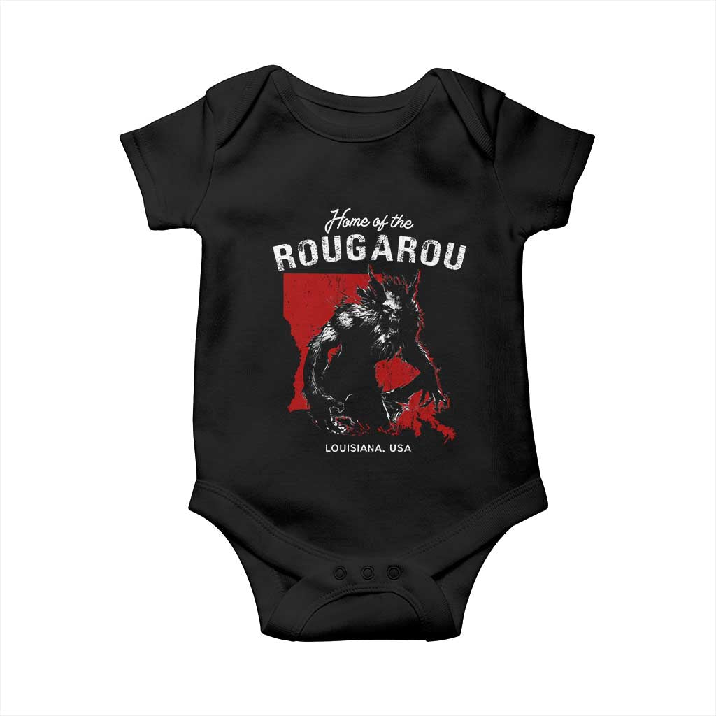 Home of the Rougarou Baby Onesie Louisiana Cryptid TS09 Black Print Your Wear