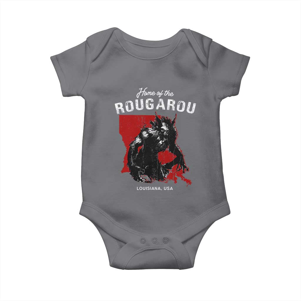 Home of the Rougarou Baby Onesie Louisiana Cryptid TS09 Charcoal Print Your Wear