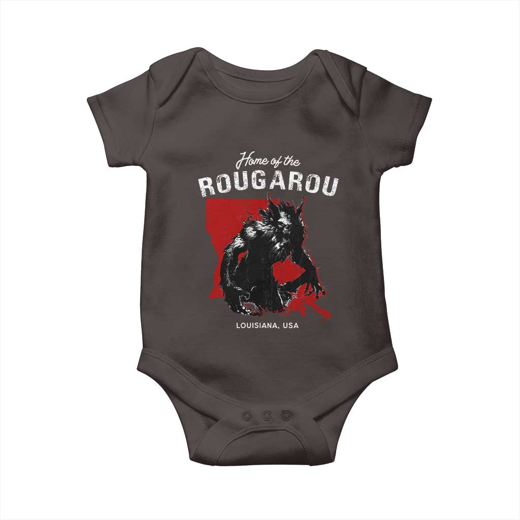 Home of the Rougarou Baby Onesie Louisiana Cryptid TS09 Dark Chocolate Print Your Wear