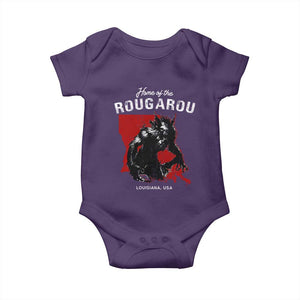 Home of the Rougarou Baby Onesie Louisiana Cryptid TS09 Purple Print Your Wear