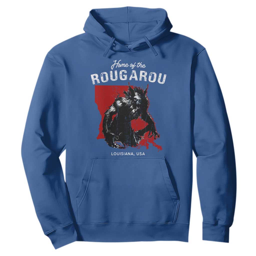 Home of the Rougarou Hoodie Louisiana Cryptid TS09 Royal Blue Print Your Wear