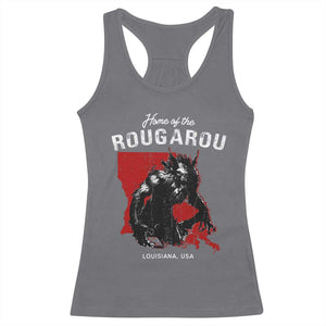 Home of the Rougarou Racerback Tank Top Louisiana Cryptid TS09 Charcoal Print Your Wear