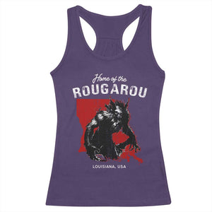 Home of the Rougarou Racerback Tank Top Louisiana Cryptid TS09 Purple Print Your Wear
