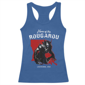 Home of the Rougarou Racerback Tank Top Louisiana Cryptid TS09 Royal Blue Print Your Wear