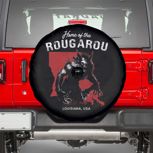 Home of the Rougarou Spare Tire Cover Louisiana Cryptid TS09 Black Print Your Wear