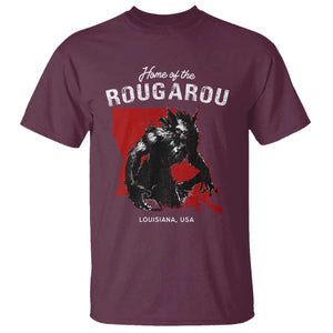 Home of the Rougarou T Shirt Louisiana Cryptid TS09 Maroon Print Your Wear
