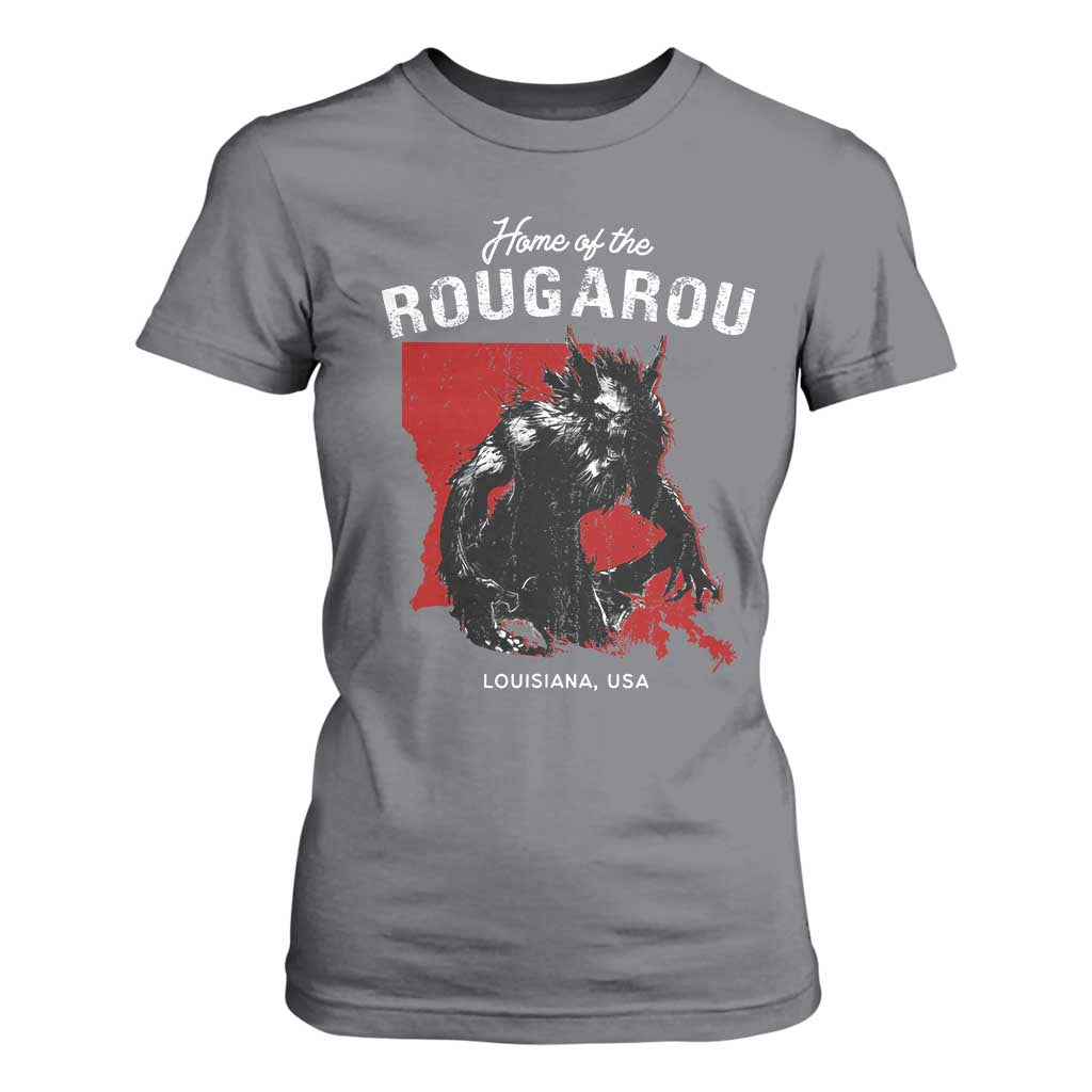 Home of the Rougarou T Shirt For Women Louisiana Cryptid TS09 Charcoal Print Your Wear