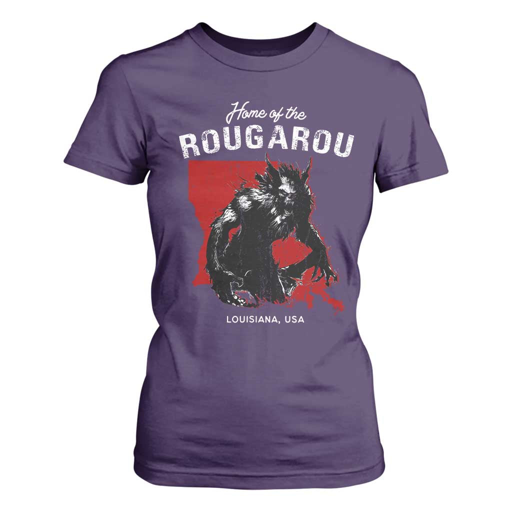 Home of the Rougarou T Shirt For Women Louisiana Cryptid TS09 Purple Print Your Wear