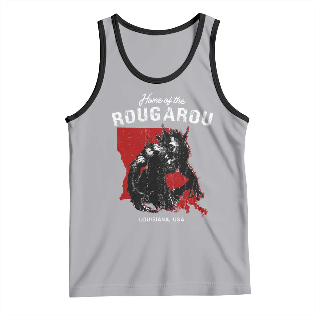 Home of the Rougarou Tank Top Louisiana Cryptid TS09 Athletic Heather Black Print Your Wear