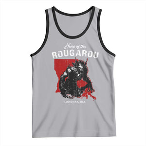 Home of the Rougarou Tank Top Louisiana Cryptid TS09 Athletic Heather Black Print Your Wear