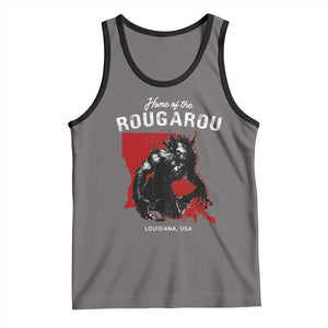 Home of the Rougarou Tank Top Louisiana Cryptid TS09 Deep Heather Black Print Your Wear