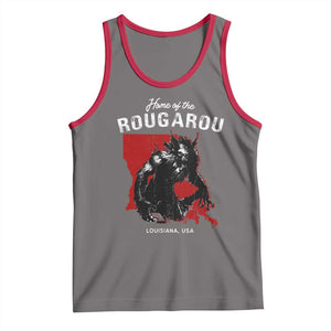 Home of the Rougarou Tank Top Louisiana Cryptid TS09 Deep Heather Red Print Your Wear