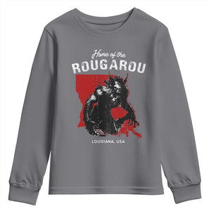 Home of the Rougarou Youth Sweatshirt Louisiana Cryptid TS09 Charcoal Print Your Wear