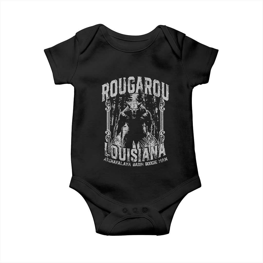 Louisiana Cryptid Rougarou Baby Onesie Atchafalaya Basin Boogie Man TS09 Black Print Your Wear