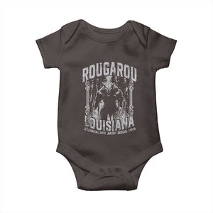 Louisiana Cryptid Rougarou Baby Onesie Atchafalaya Basin Boogie Man TS09 Dark Chocolate Print Your Wear