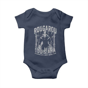 Louisiana Cryptid Rougarou Baby Onesie Atchafalaya Basin Boogie Man TS09 Navy Print Your Wear