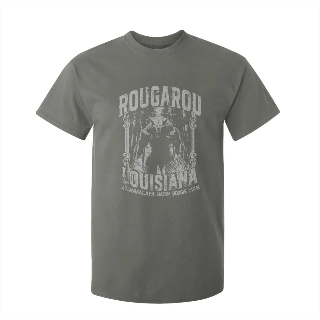 Louisiana Cryptid Rougarou T Shirt For Kid Atchafalaya Basin Boogie Man TS09 Military Green Print Your Wear