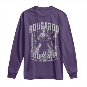 Louisiana Cryptid Rougarou Long Sleeve Shirt Atchafalaya Basin Boogie Man TS09 Purple Print Your Wear