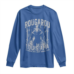 Louisiana Cryptid Rougarou Long Sleeve Shirt Atchafalaya Basin Boogie Man TS09 Royal Blue Print Your Wear