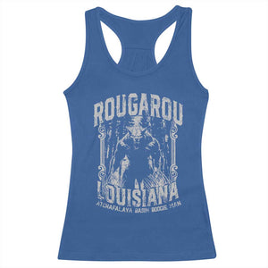 Louisiana Cryptid Rougarou Racerback Tank Top Atchafalaya Basin Boogie Man TS09 Royal Blue Print Your Wear