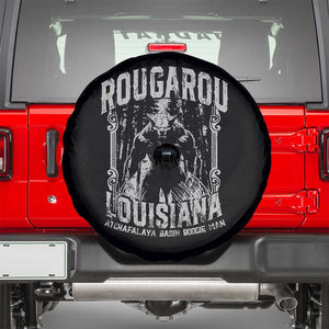 Louisiana Cryptid Rougarou Spare Tire Cover Atchafalaya Basin Boogie Man TS09 Black Print Your Wear