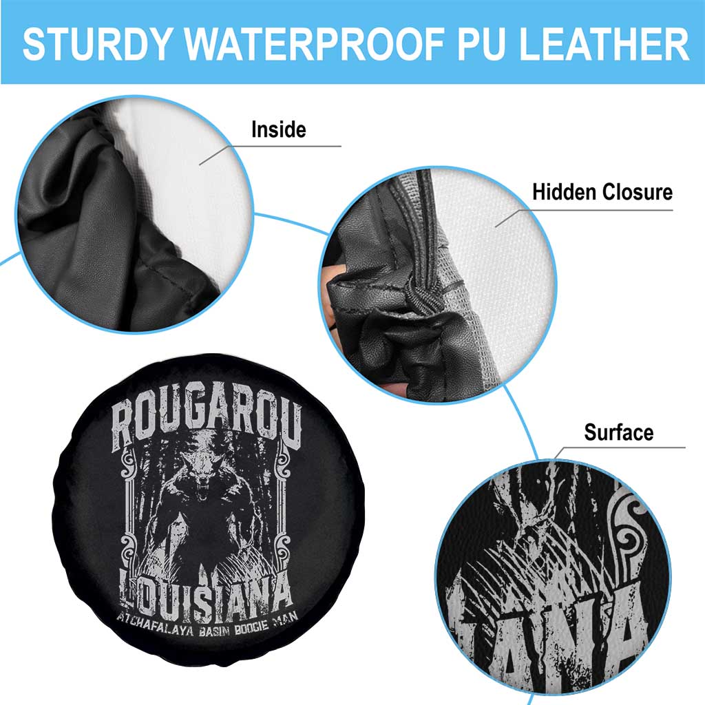 Louisiana Cryptid Rougarou Spare Tire Cover Atchafalaya Basin Boogie Man TS09 Print Your Wear