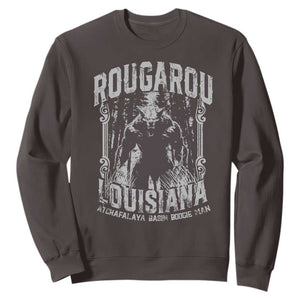 Louisiana Cryptid Rougarou Sweatshirt Atchafalaya Basin Boogie Man TS09 Dark Chocolate Print Your Wear