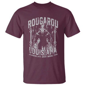 Louisiana Cryptid Rougarou T Shirt Atchafalaya Basin Boogie Man TS09 Maroon Print Your Wear