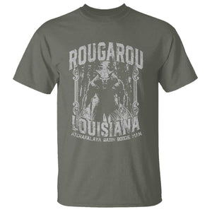 Louisiana Cryptid Rougarou T Shirt Atchafalaya Basin Boogie Man TS09 Military Green Print Your Wear