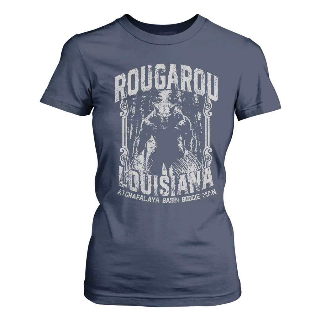 Louisiana Cryptid Rougarou T Shirt For Women Atchafalaya Basin Boogie Man TS09 Navy Print Your Wear