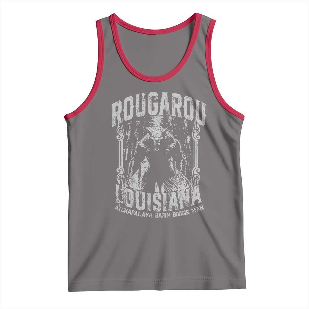 Louisiana Cryptid Rougarou Tank Top Atchafalaya Basin Boogie Man TS09 Deep Heather Red Print Your Wear