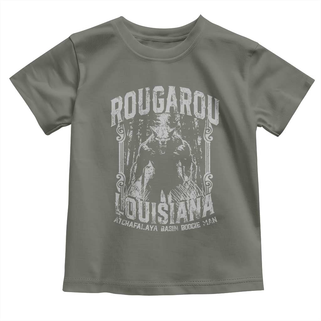 Louisiana Cryptid Rougarou Toddler T Shirt Atchafalaya Basin Boogie Man TS09 Military Green Print Your Wear