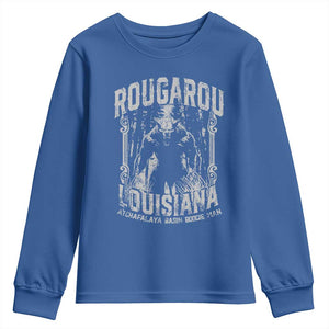 Louisiana Cryptid Rougarou Youth Sweatshirt Atchafalaya Basin Boogie Man TS09 Royal Blue Print Your Wear