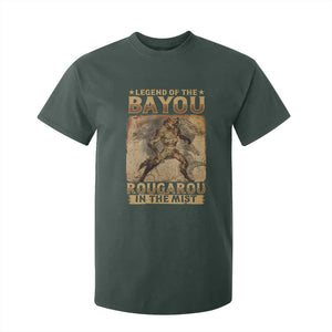 Louisiana Cryptid Rougarou T Shirt For Kid Legend Of The Bayou Rougarou In The Mist TS09 Dark Forest Green Print Your Wear