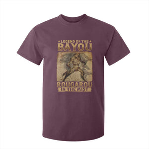 Louisiana Cryptid Rougarou T Shirt For Kid Legend Of The Bayou Rougarou In The Mist TS09 Maroon Print Your Wear