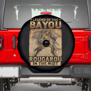 Louisiana Cryptid Rougarou Spare Tire Cover Legend Of The Bayou Rougarou In The Mist TS09 Black Print Your Wear