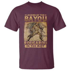 Louisiana Cryptid Rougarou T Shirt Legend Of The Bayou Rougarou In The Mist TS09 Maroon Print Your Wear