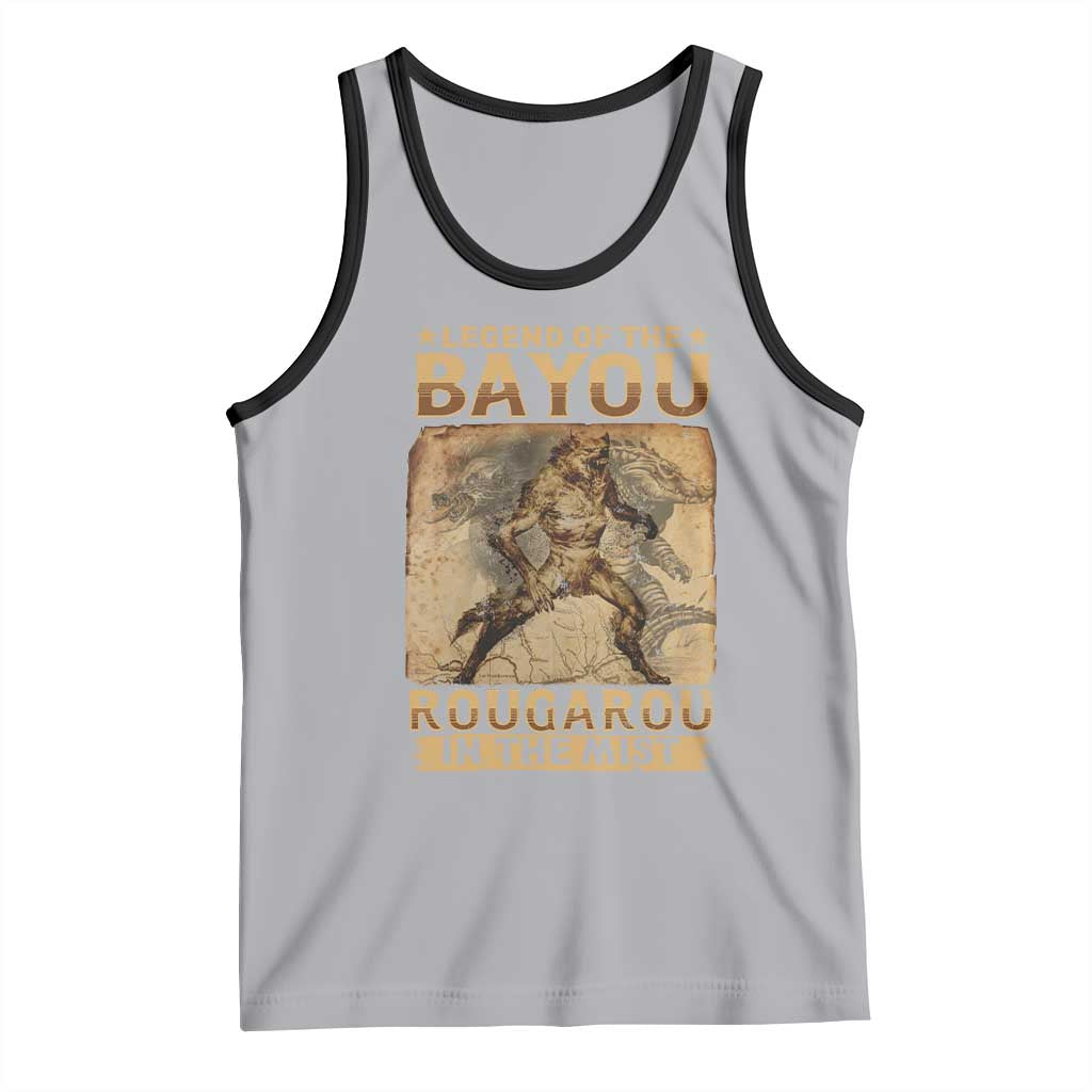 Louisiana Cryptid Rougarou Tank Top Legend Of The Bayou Rougarou In The Mist TS09 Athletic Heather Black Print Your Wear