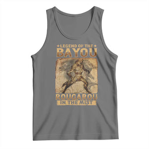 Louisiana Cryptid Rougarou Tank Top Legend Of The Bayou Rougarou In The Mist TS09 Black Heather Print Your Wear