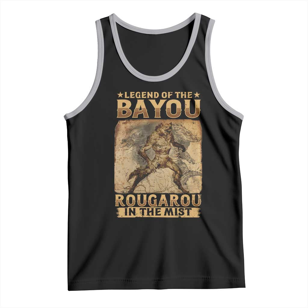 Louisiana Cryptid Rougarou Tank Top Legend Of The Bayou Rougarou In The Mist TS09 Black Athletic Heather Print Your Wear