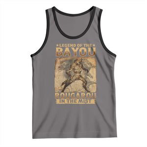 Louisiana Cryptid Rougarou Tank Top Legend Of The Bayou Rougarou In The Mist TS09 Deep Heather Black Print Your Wear