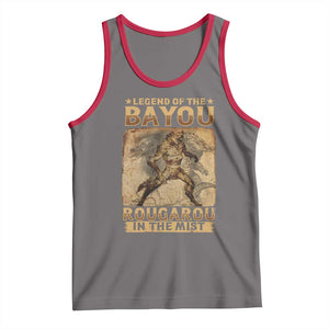 Louisiana Cryptid Rougarou Tank Top Legend Of The Bayou Rougarou In The Mist TS09 Deep Heather Red Print Your Wear