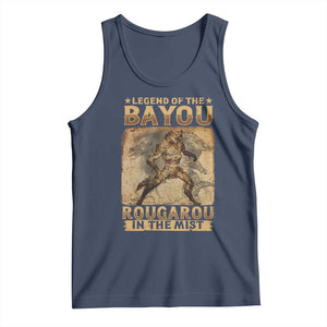 Louisiana Cryptid Rougarou Tank Top Legend Of The Bayou Rougarou In The Mist TS09 Navy Print Your Wear