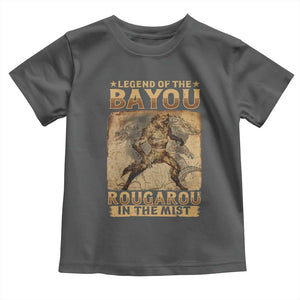Louisiana Cryptid Rougarou Toddler T Shirt Legend Of The Bayou Rougarou In The Mist TS09 Dark Heather Print Your Wear