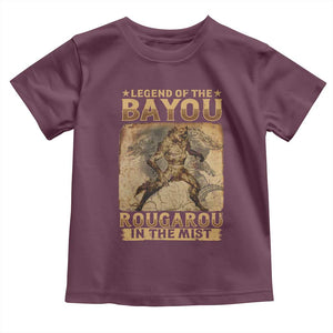 Louisiana Cryptid Rougarou Toddler T Shirt Legend Of The Bayou Rougarou In The Mist TS09 Maroon Print Your Wear