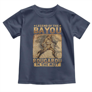 Louisiana Cryptid Rougarou Toddler T Shirt Legend Of The Bayou Rougarou In The Mist TS09 Navy Print Your Wear